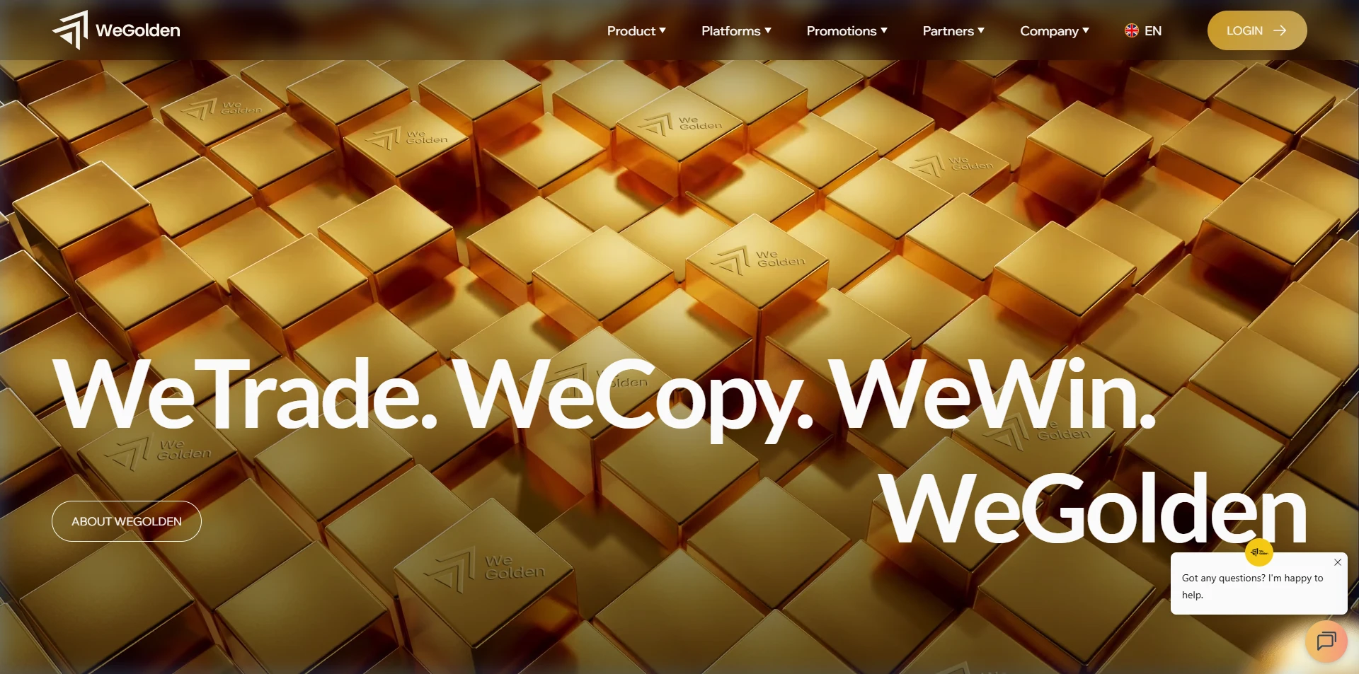 WeGolden Real Website Preview